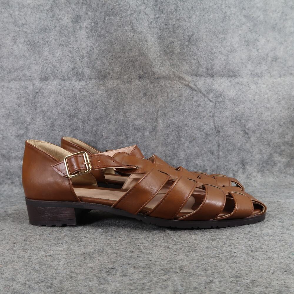 Sandals Casual Fashion Fisherman Brown Strappy Womens 43 Buckle Strap Closed Toe